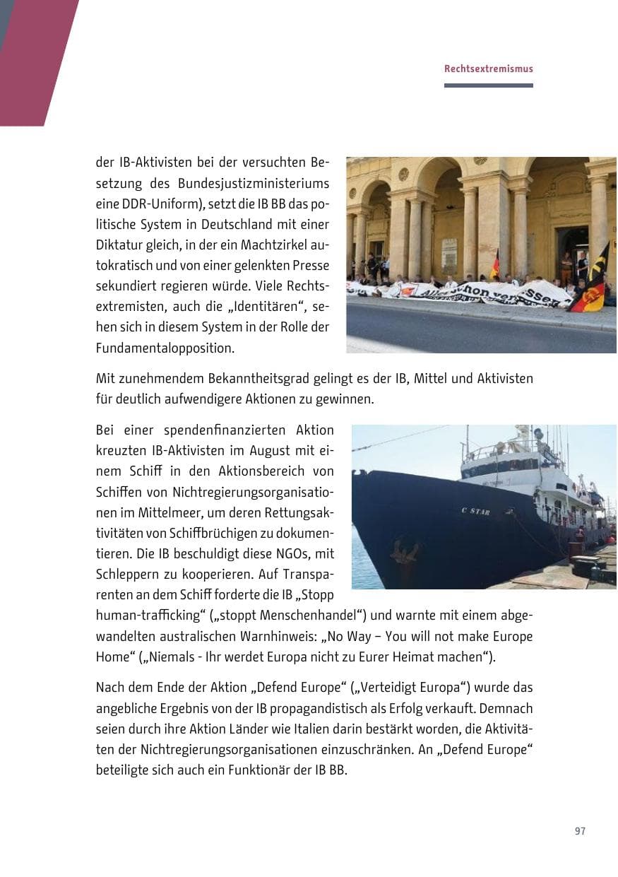 Seite 98 des Verfassungsschutzbericht 2017 Berlin