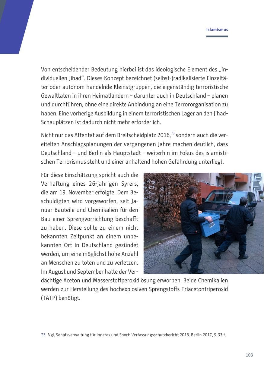 Seite 103 des Verfassungsschutzbericht 2019 Berlin