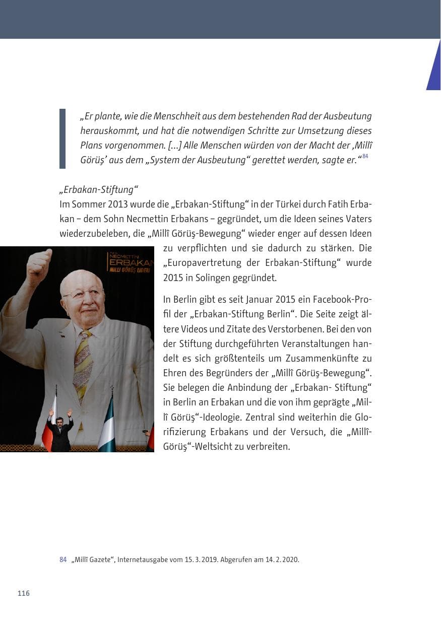 Seite 116 des Verfassungsschutzbericht 2019 Berlin
