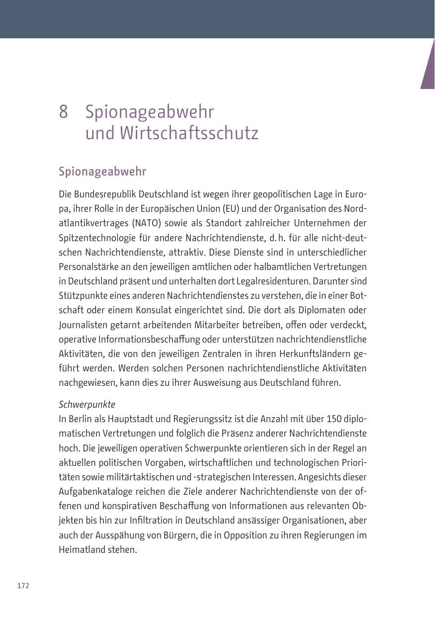 Seite 172 des Verfassungsschutzbericht 2019 Berlin