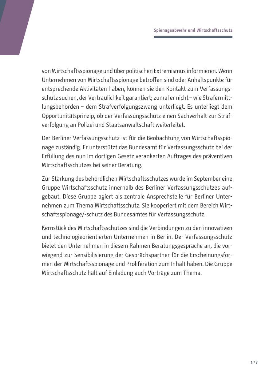 Seite 177 des Verfassungsschutzbericht 2019 Berlin