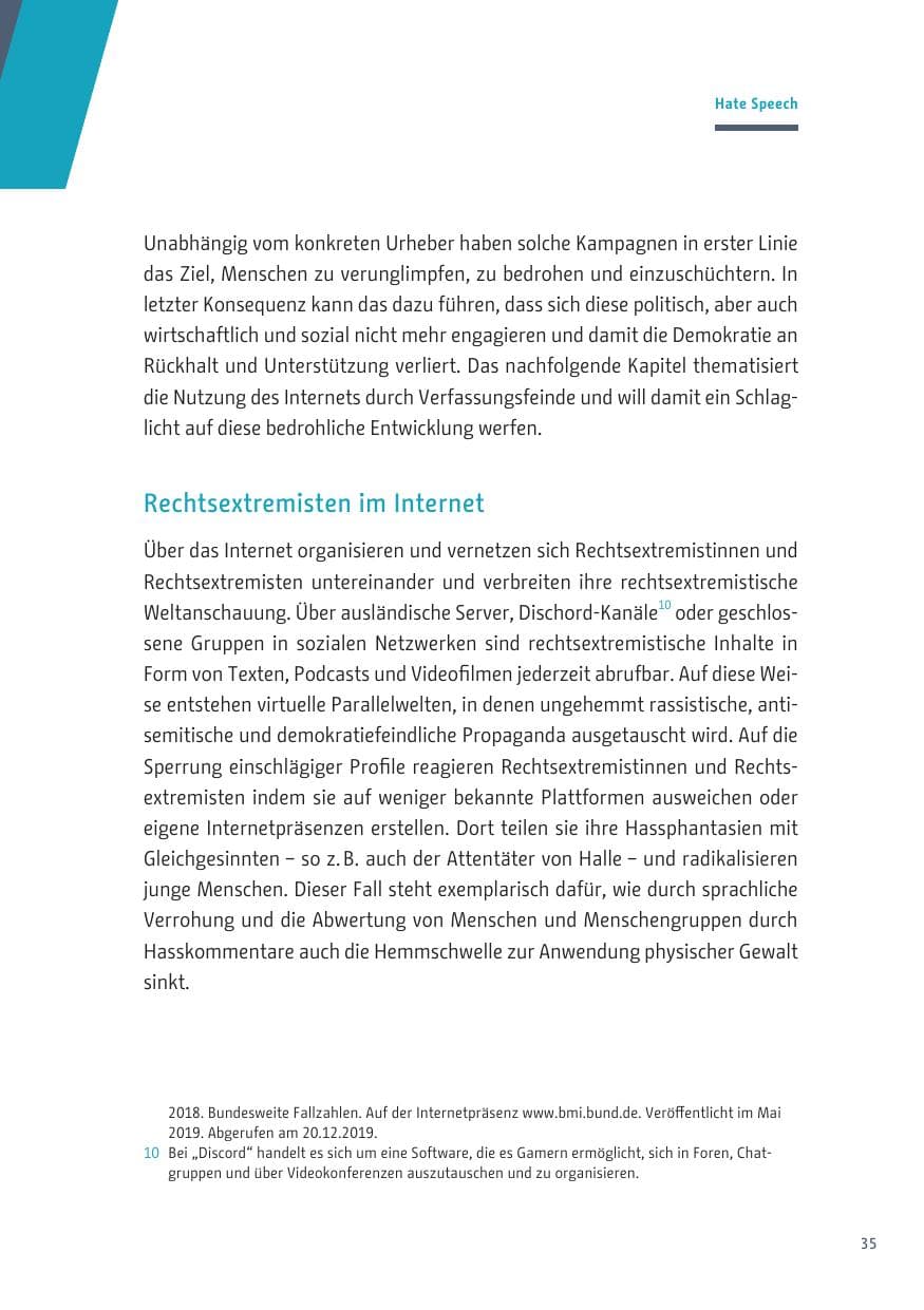 Seite 35 des Verfassungsschutzbericht 2019 Berlin