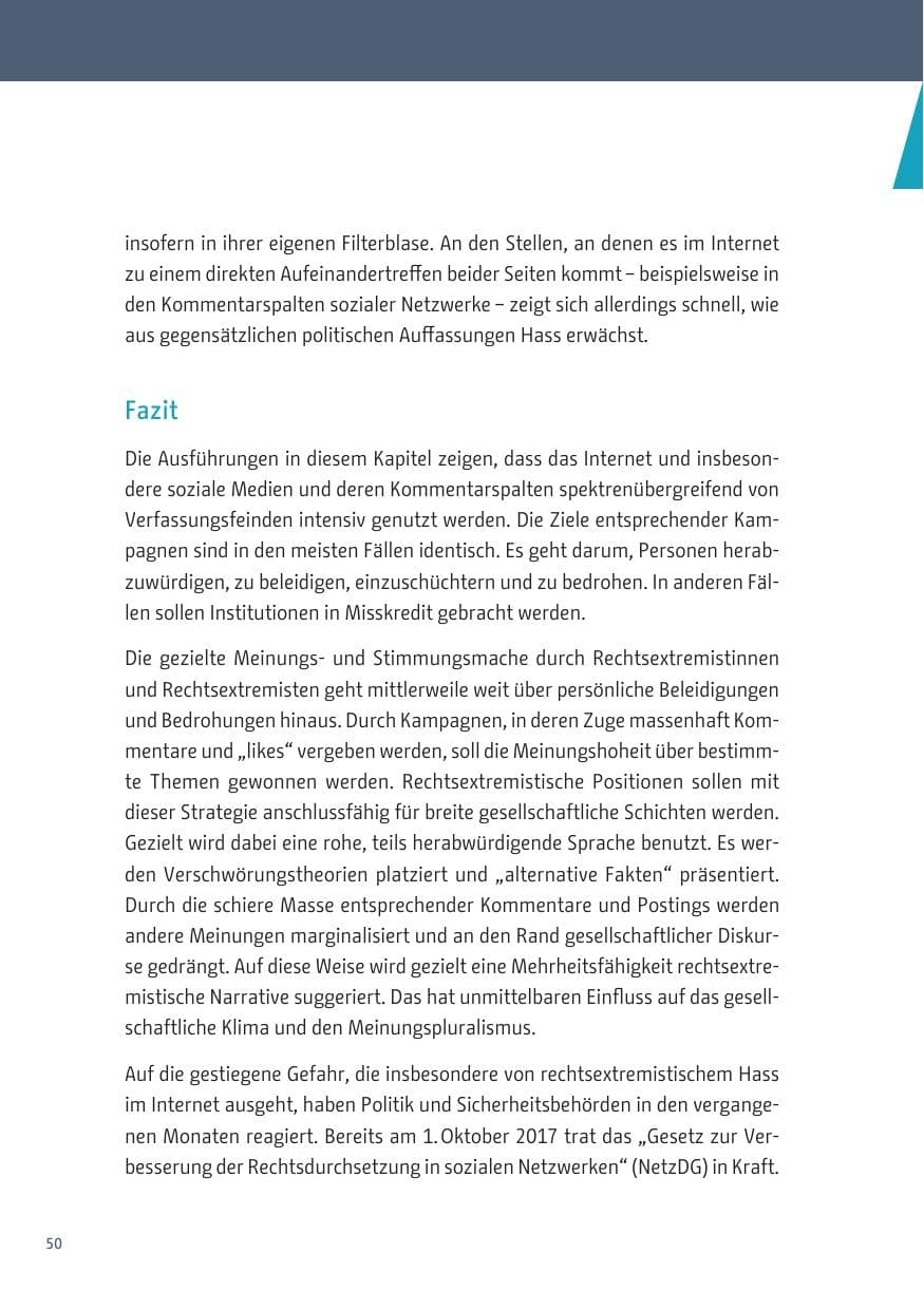 Seite 50 des Verfassungsschutzbericht 2019 Berlin