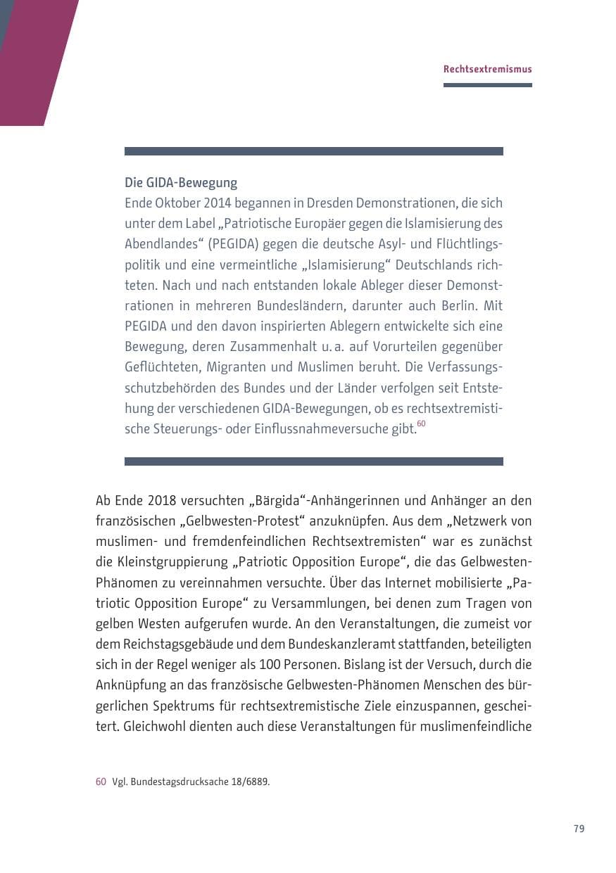 Seite 79 des Verfassungsschutzbericht 2019 Berlin