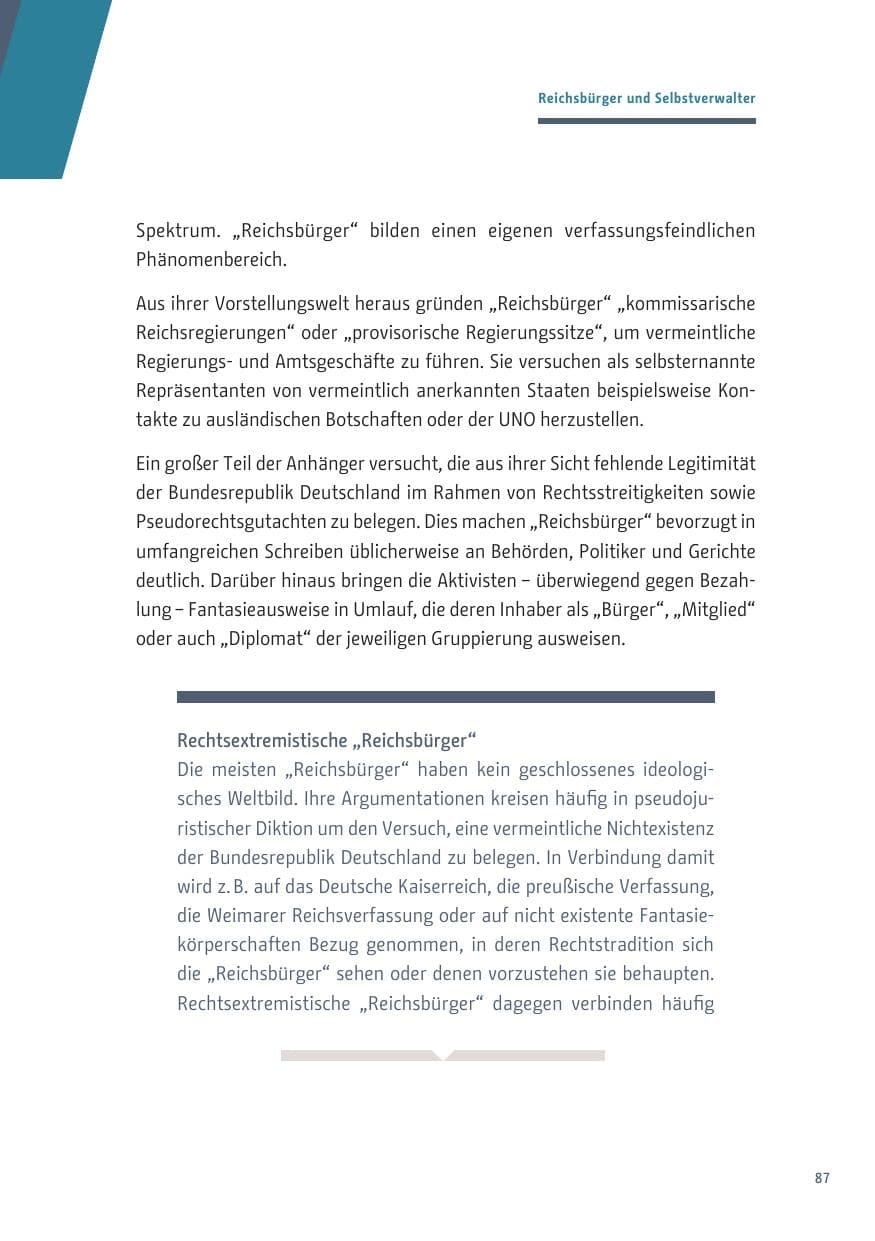 Seite 87 des Verfassungsschutzbericht 2019 Berlin