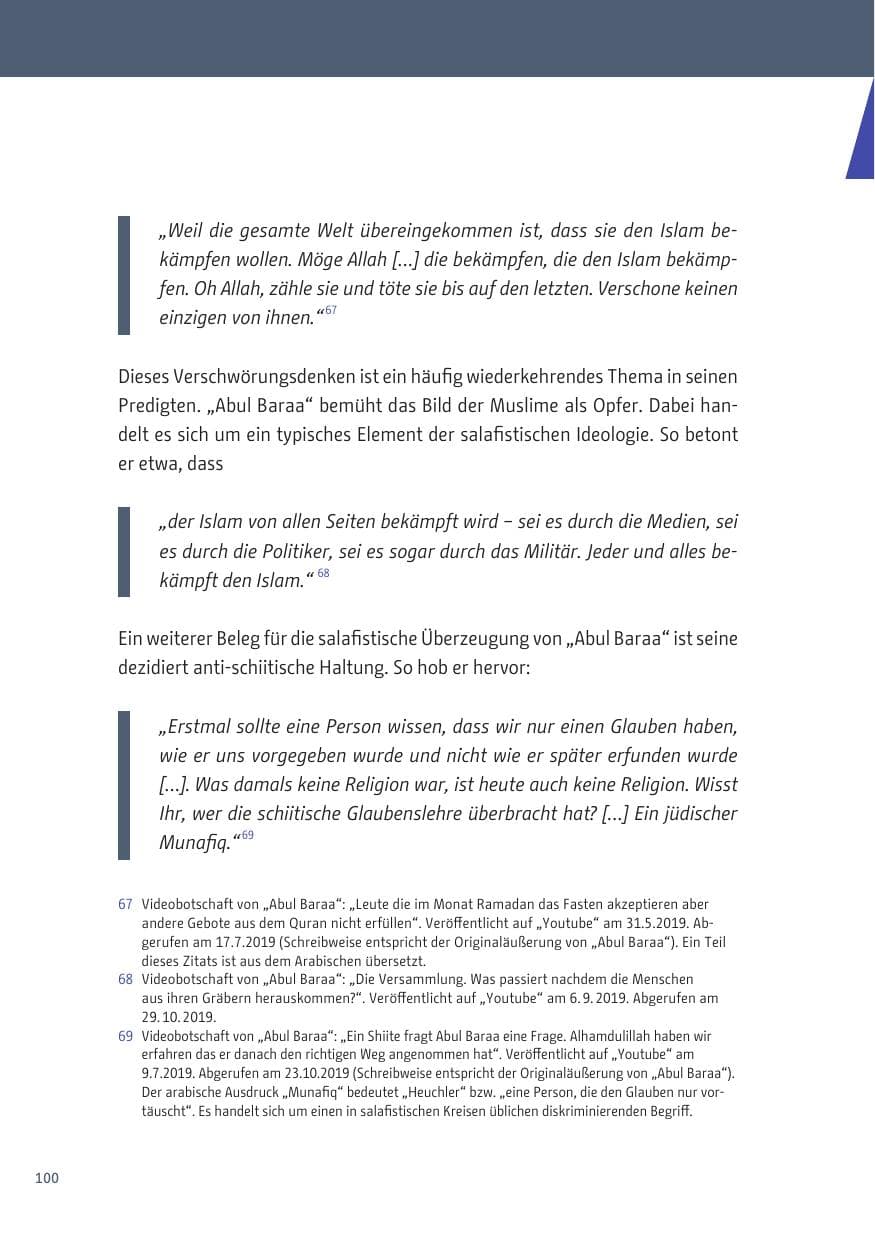 Seite 100 des Verfassungsschutzbericht 2019 Berlin