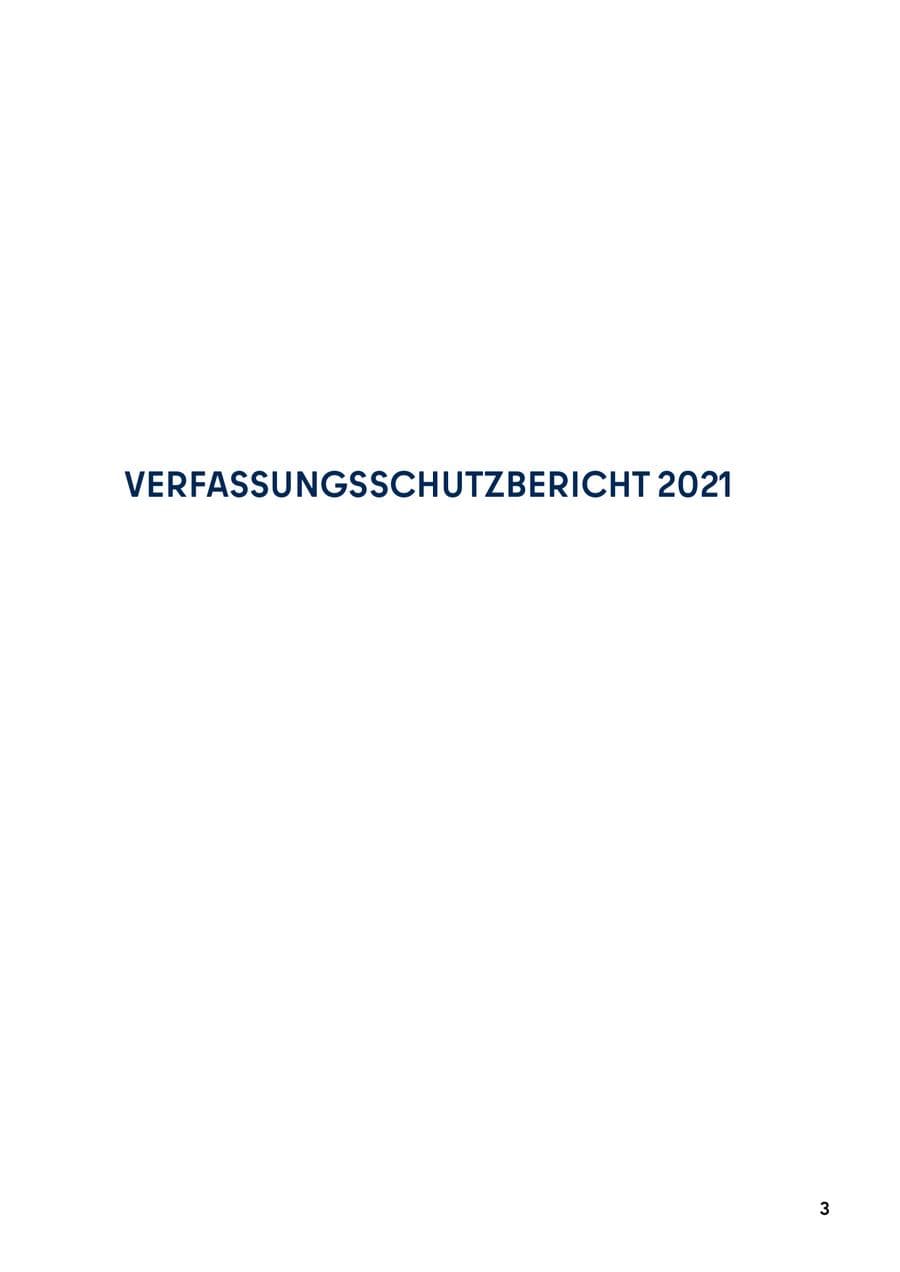 Seite 3 des Verfassungsschutzbericht 2021 Berlin
