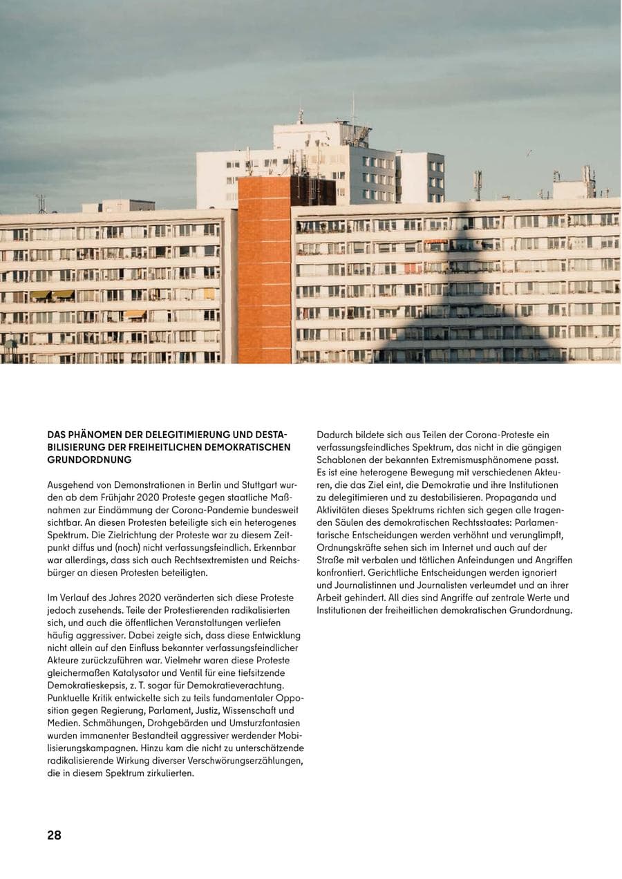 Seite 28 des Verfassungsschutzbericht 2021 Berlin