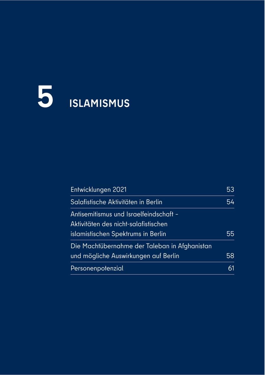 Seite 51 des Verfassungsschutzbericht 2021 Berlin