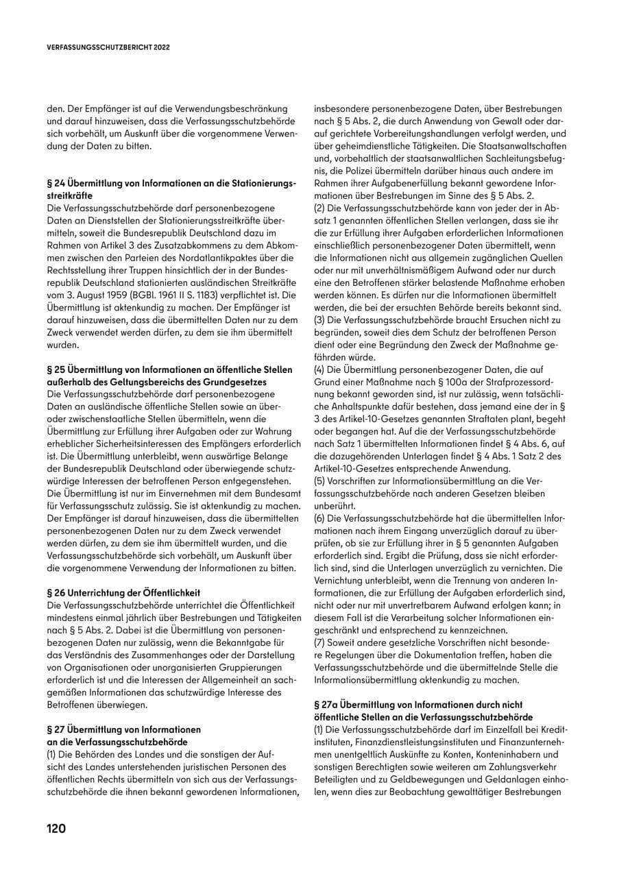 Seite 120 des Verfassungsschutzbericht 2022 Berlin