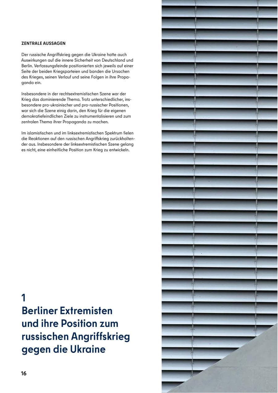 Seite 16 des Verfassungsschutzbericht 2022 Berlin