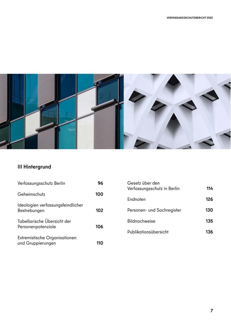 Seite 7 des Verfassungsschutzbericht 2022 Berlin
