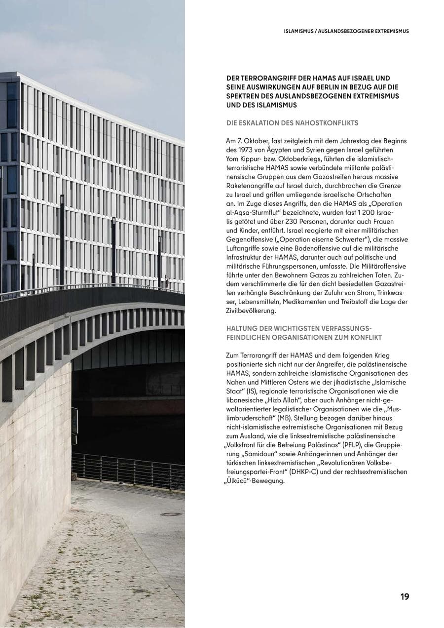 Seite 19 des Verfassungsschutzbericht 2023 Berlin