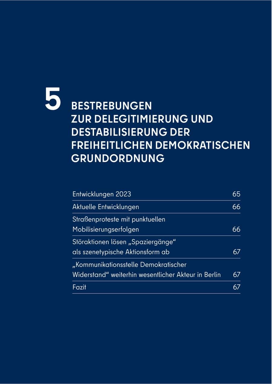 Seite 63 des Verfassungsschutzbericht 2023 Berlin