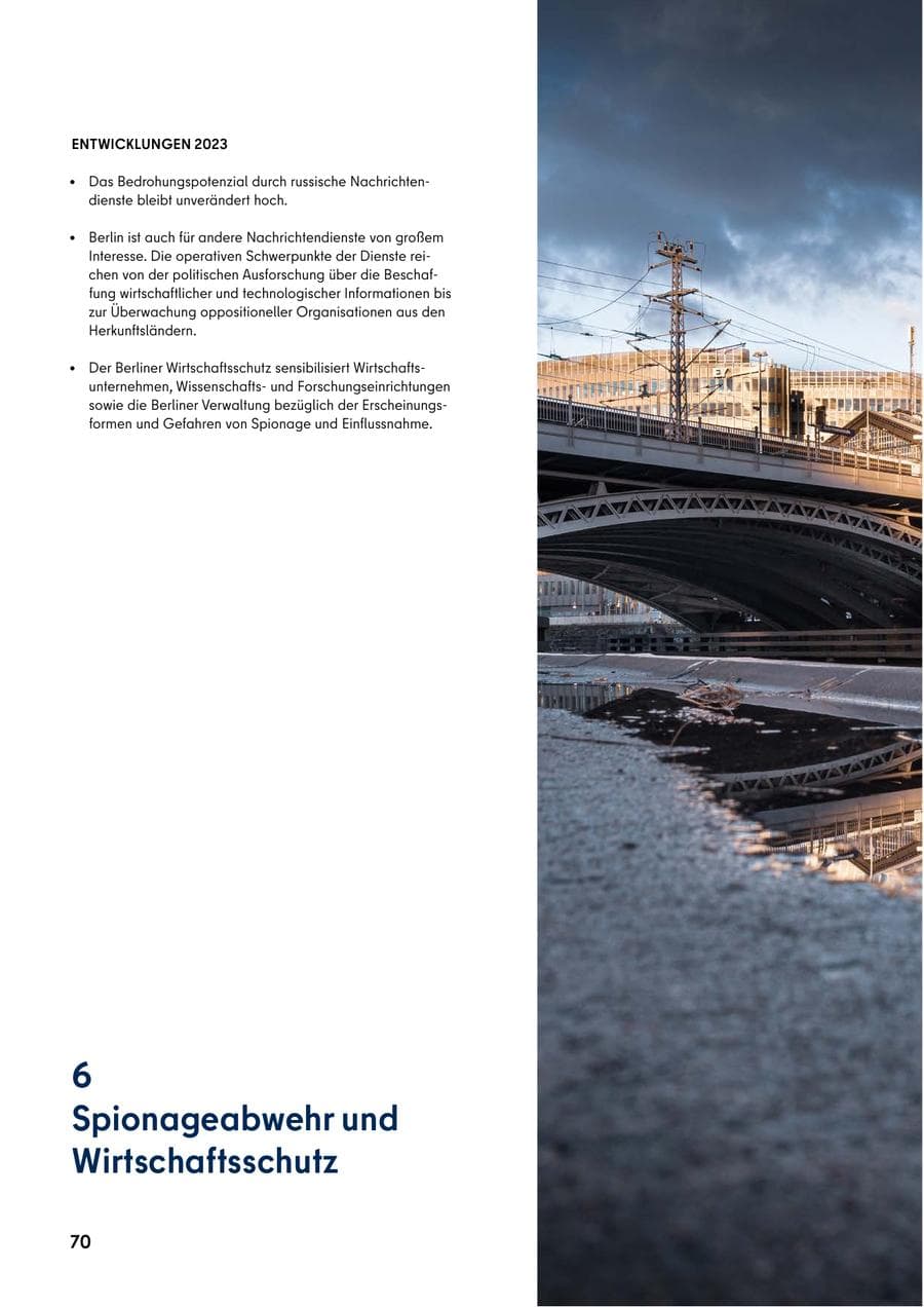 Seite 70 des Verfassungsschutzbericht 2023 Berlin