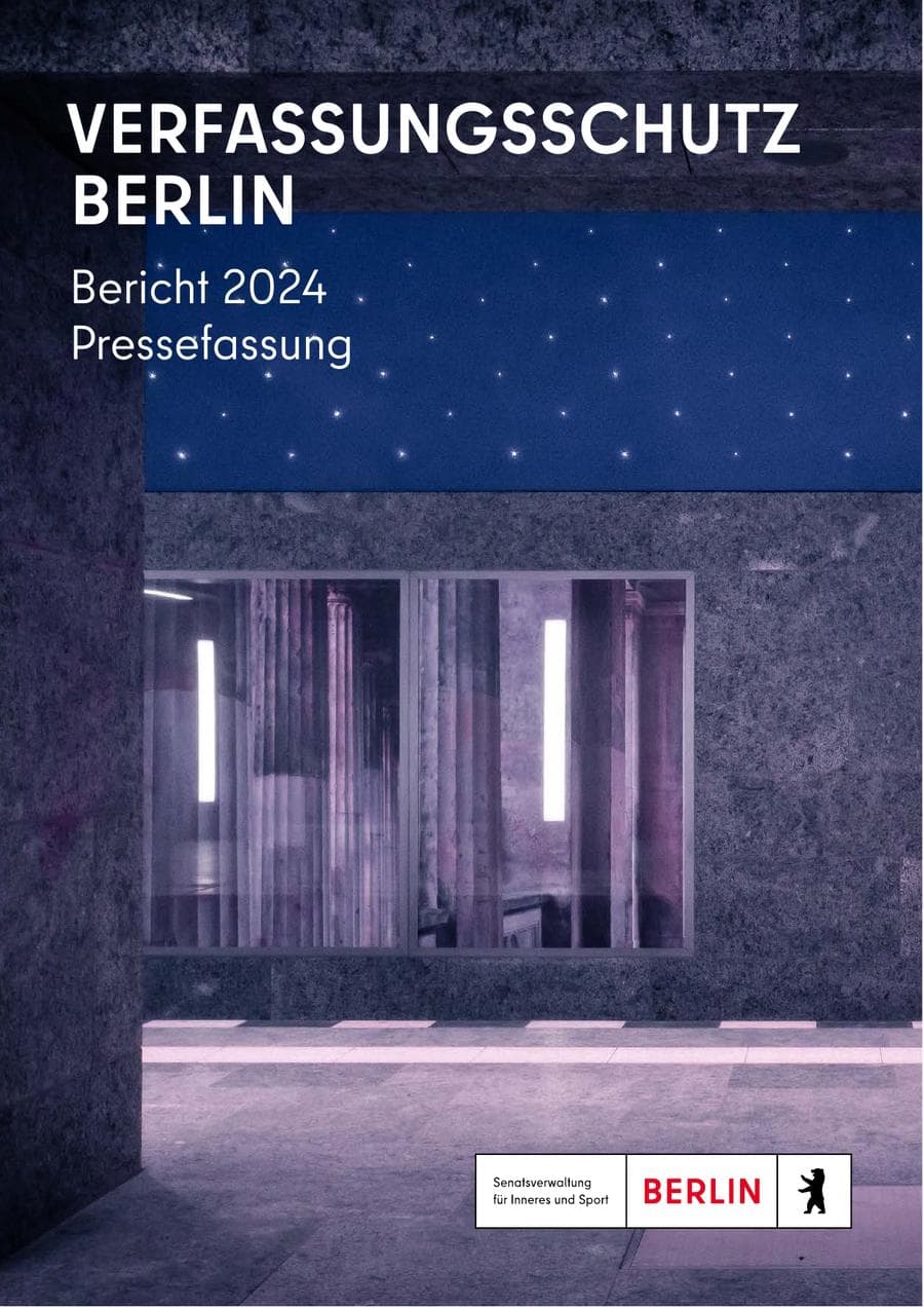 Seite 1 des Verfassungsschutzbericht 2024 Berlin