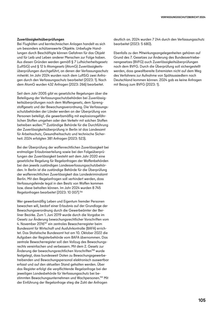 Seite 105 des Verfassungsschutzbericht 2024 Berlin