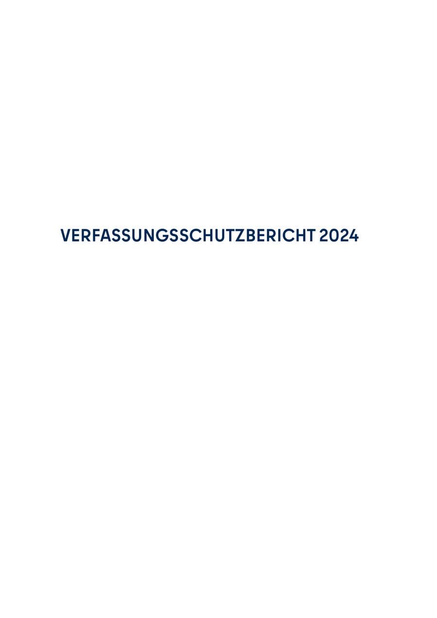 Seite 3 des Verfassungsschutzbericht 2024 Berlin