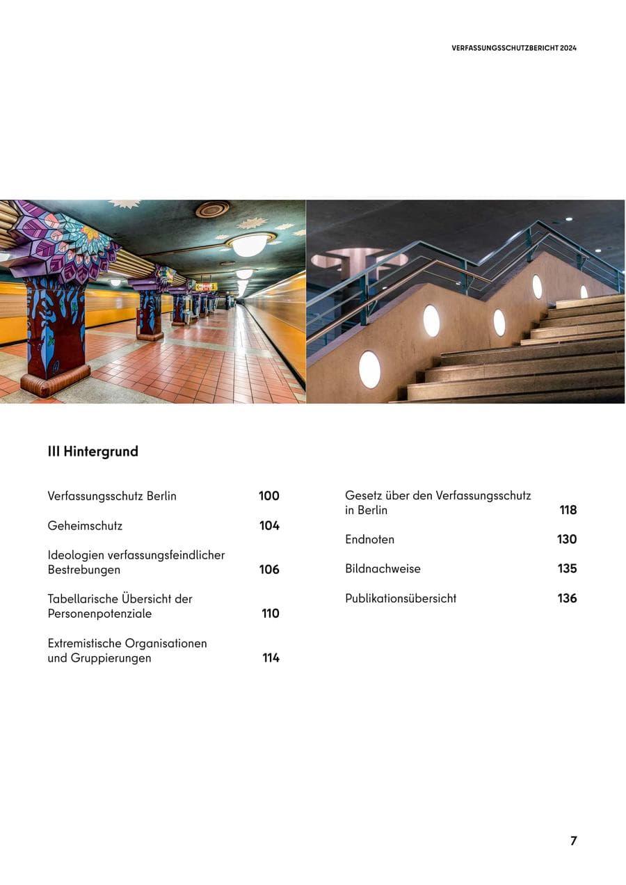 Seite 7 des Verfassungsschutzbericht 2024 Berlin
