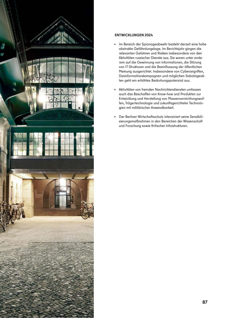 Seite 87 des Verfassungsschutzbericht 2024 Berlin