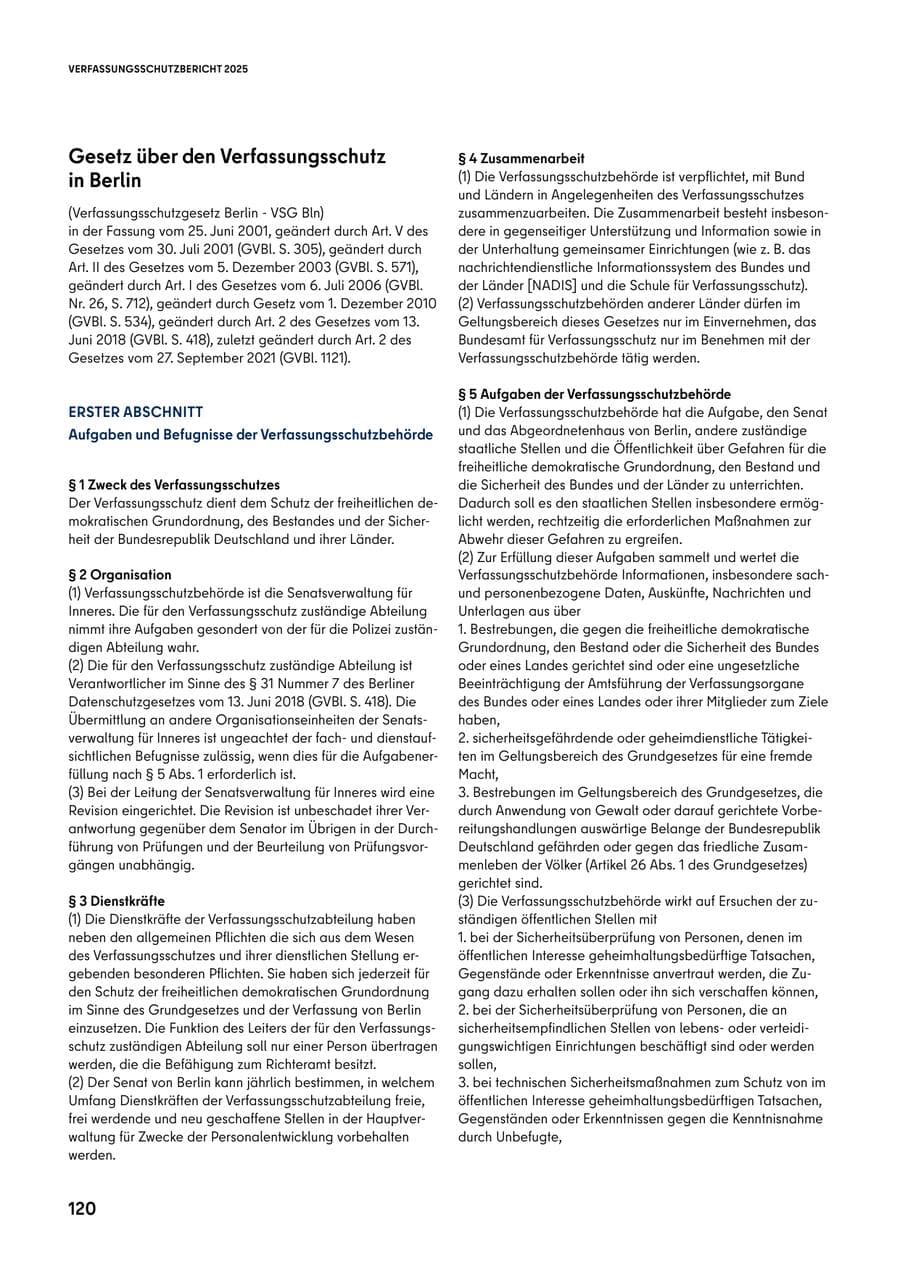 Seite 120 des Verfassungsschutzbericht 2025 Berlin