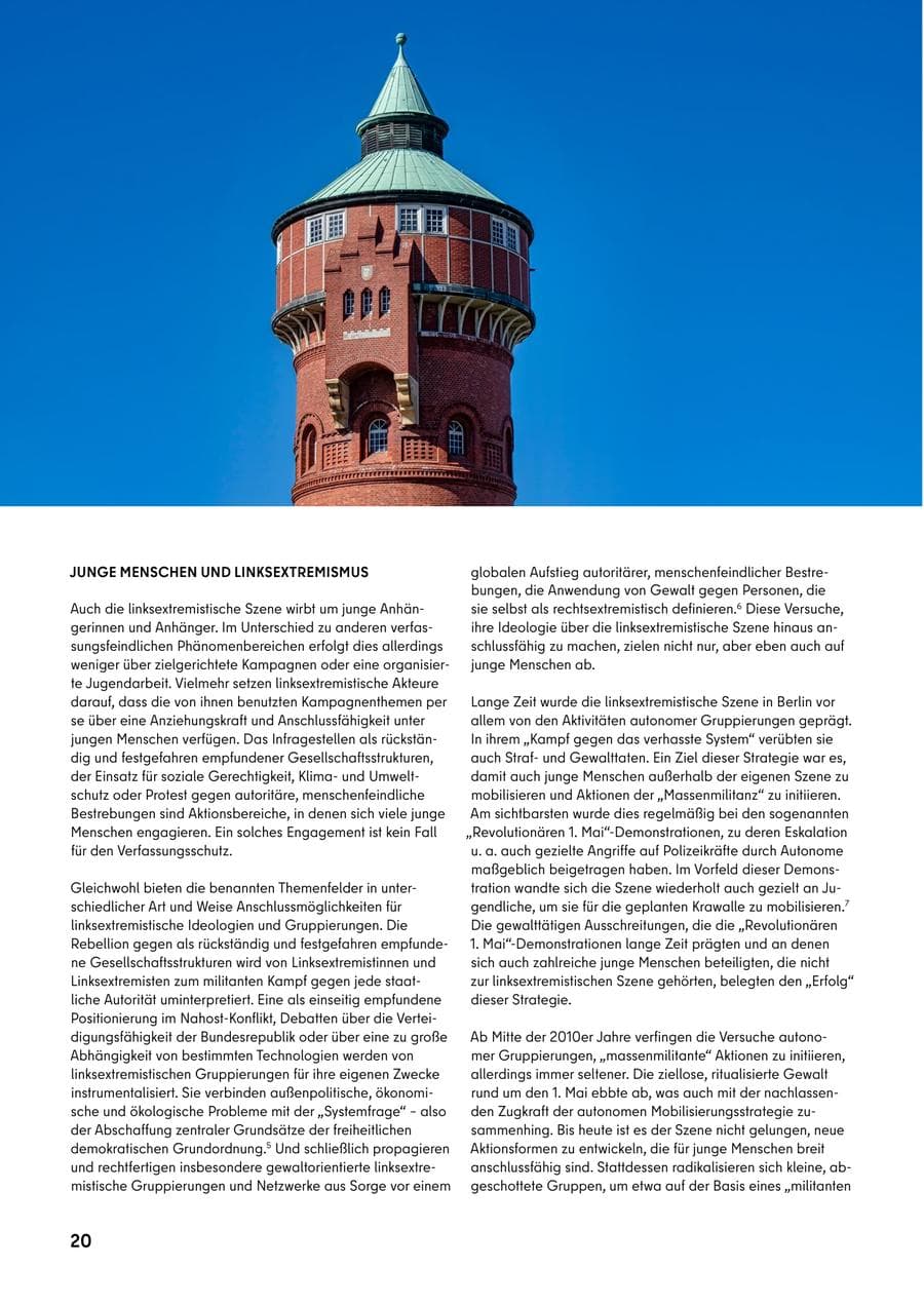 Seite 20 des Verfassungsschutzbericht 2025 Berlin