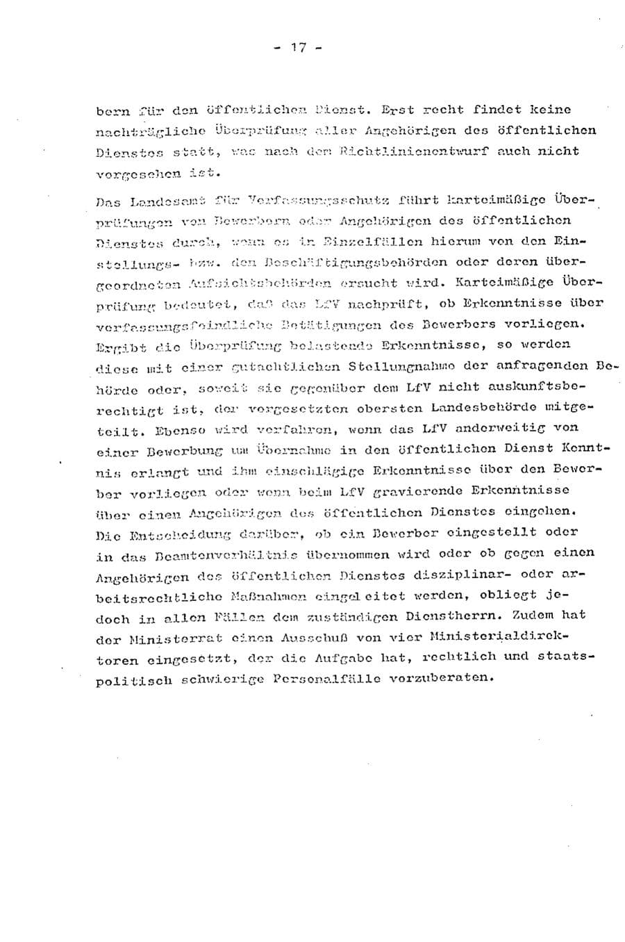 Seite 19 des Verfassungsschutzbericht 1973 Baden-Württemberg