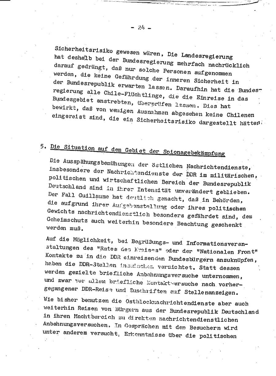 Seite 26 des Verfassungsschutzbericht 1974 Baden-Württemberg