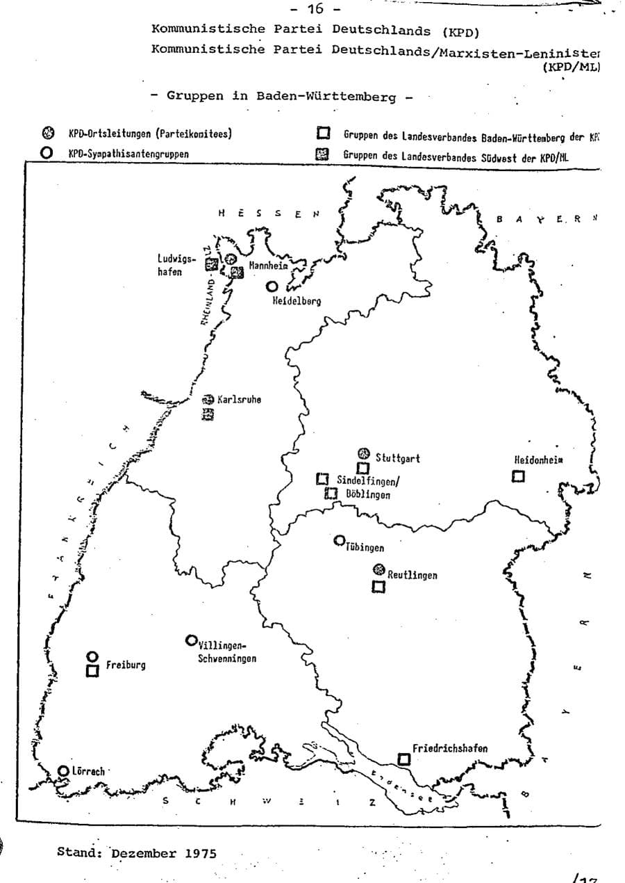 Seite 27 des Verfassungsschutzbericht 1975 Baden-Württemberg