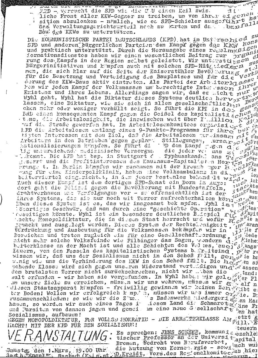 Seite 30 des Verfassungsschutzbericht 1975 Baden-Württemberg