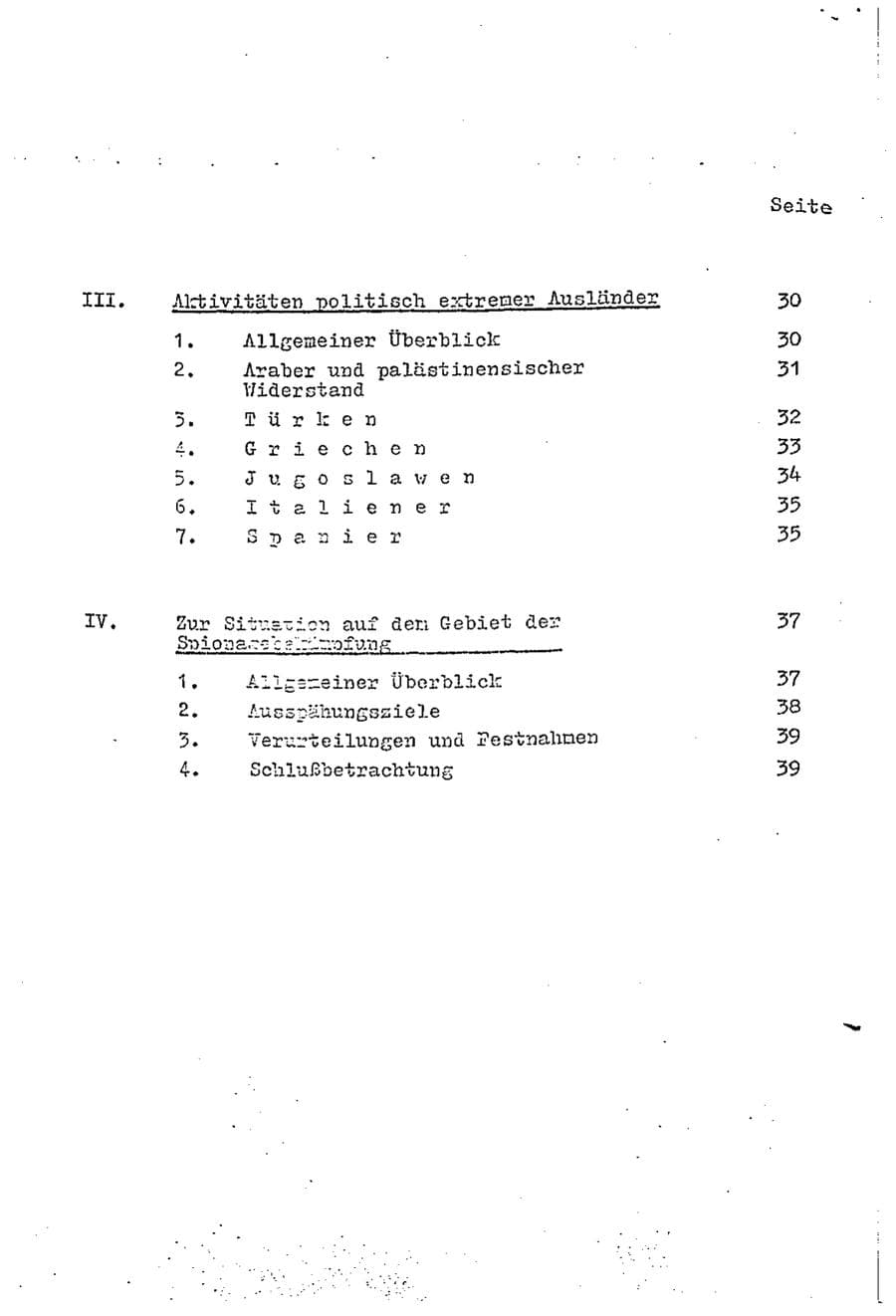 Seite 5 des Verfassungsschutzbericht 1975 Baden-Württemberg