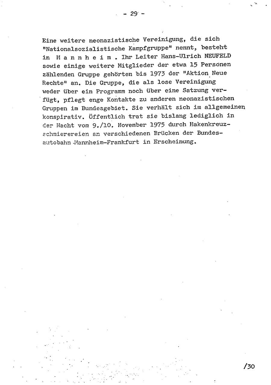 Seite 44 des Verfassungsschutzbericht 1975 Baden-Württemberg