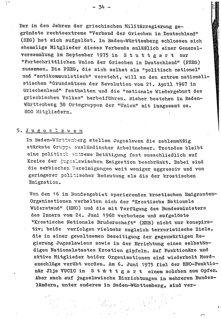 Seite 51 des Verfassungsschutzbericht 1975 Baden-Württemberg