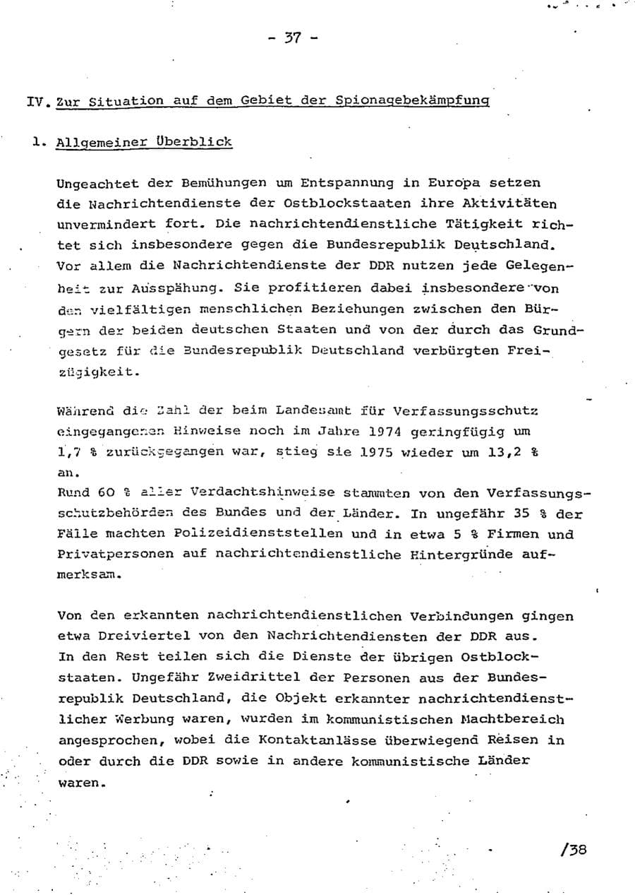 Seite 54 des Verfassungsschutzbericht 1975 Baden-Württemberg