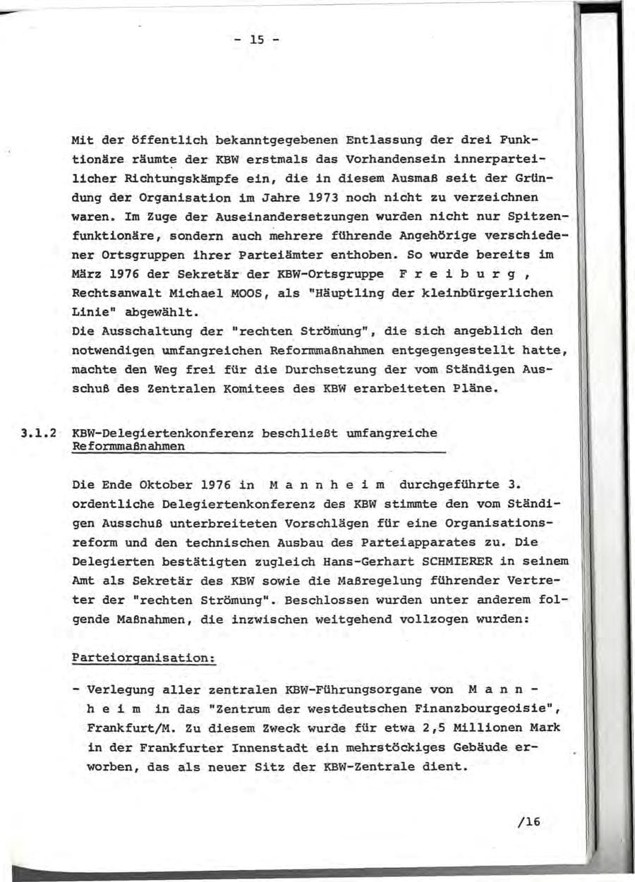 Seite 29 des Verfassungsschutzbericht 1976 Baden-Württemberg