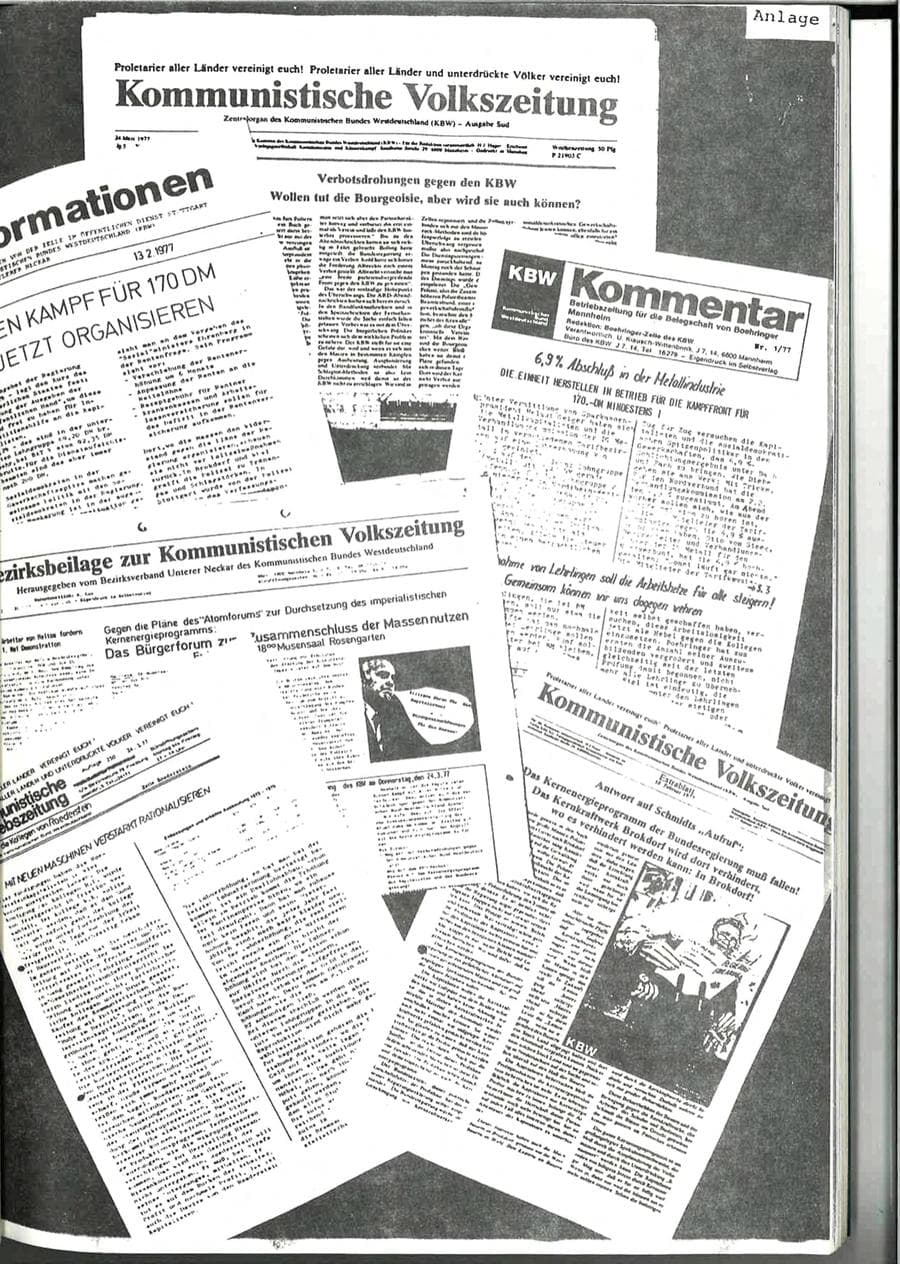 Seite 35 des Verfassungsschutzbericht 1976 Baden-Württemberg
