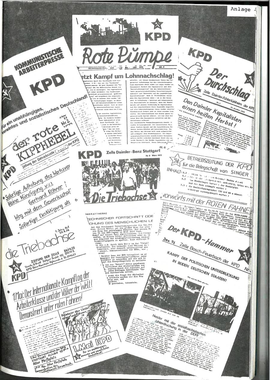 Seite 45 des Verfassungsschutzbericht 1976 Baden-Württemberg