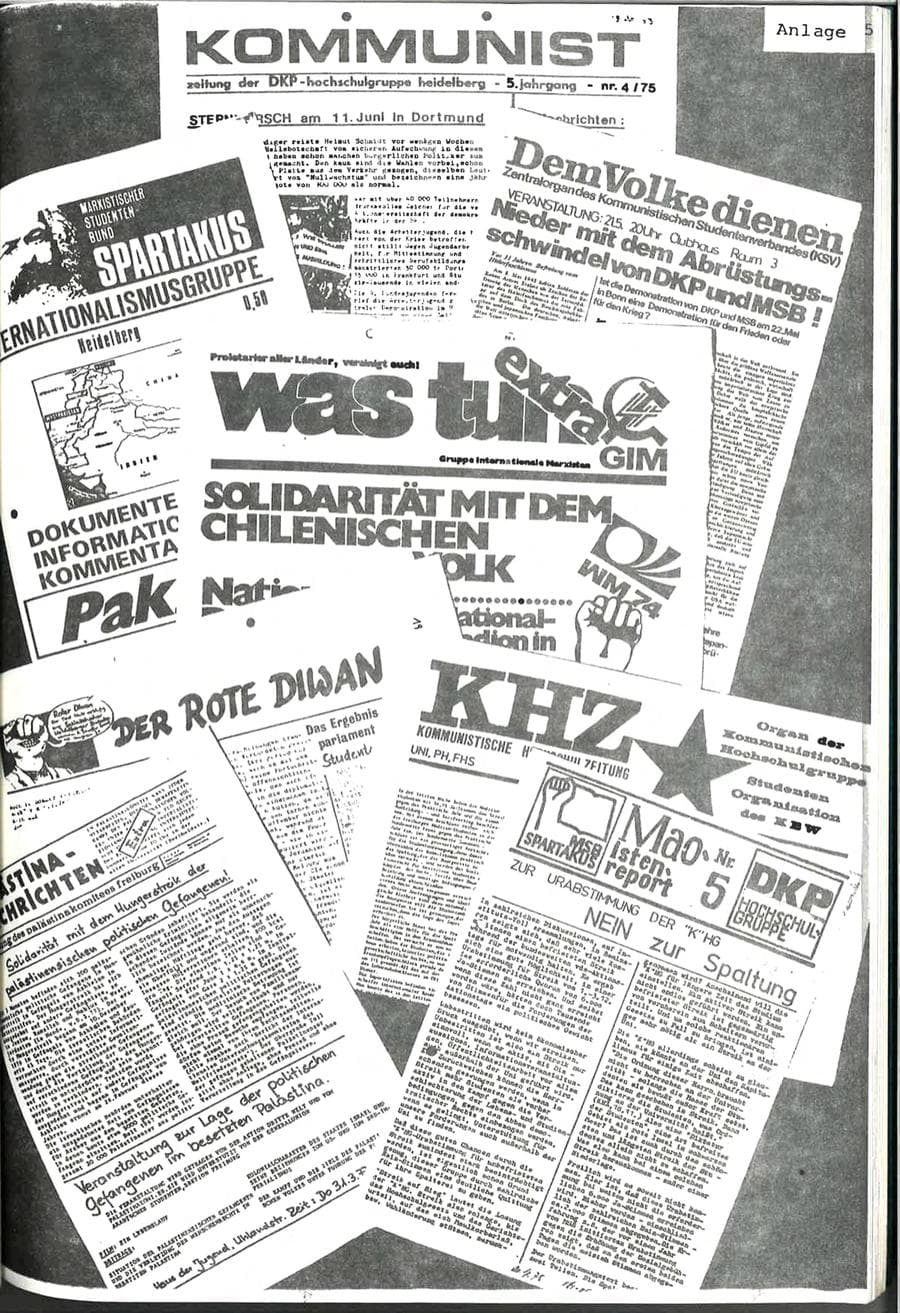 Seite 55 des Verfassungsschutzbericht 1976 Baden-Württemberg