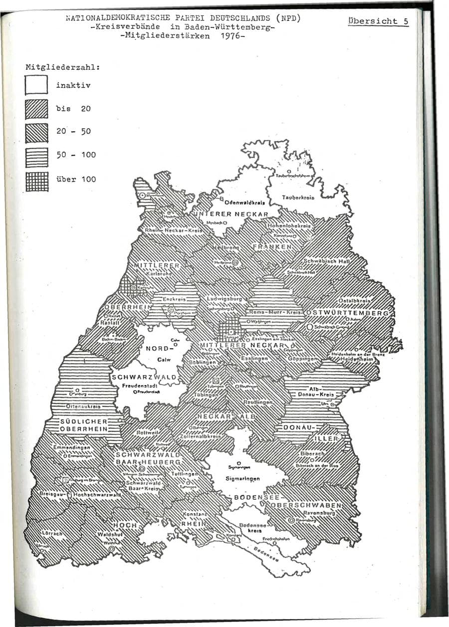 Seite 65 des Verfassungsschutzbericht 1976 Baden-Württemberg