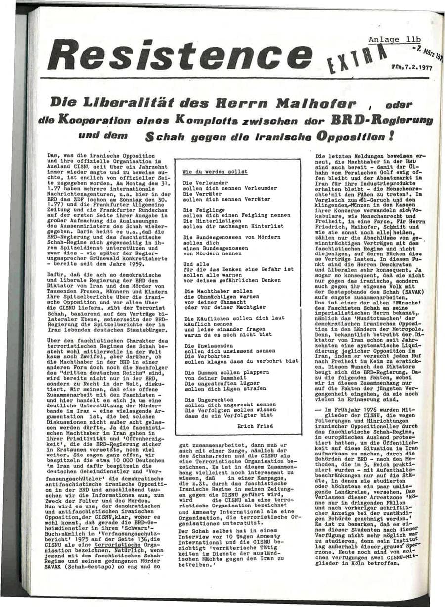 Seite 92 des Verfassungsschutzbericht 1976 Baden-Württemberg