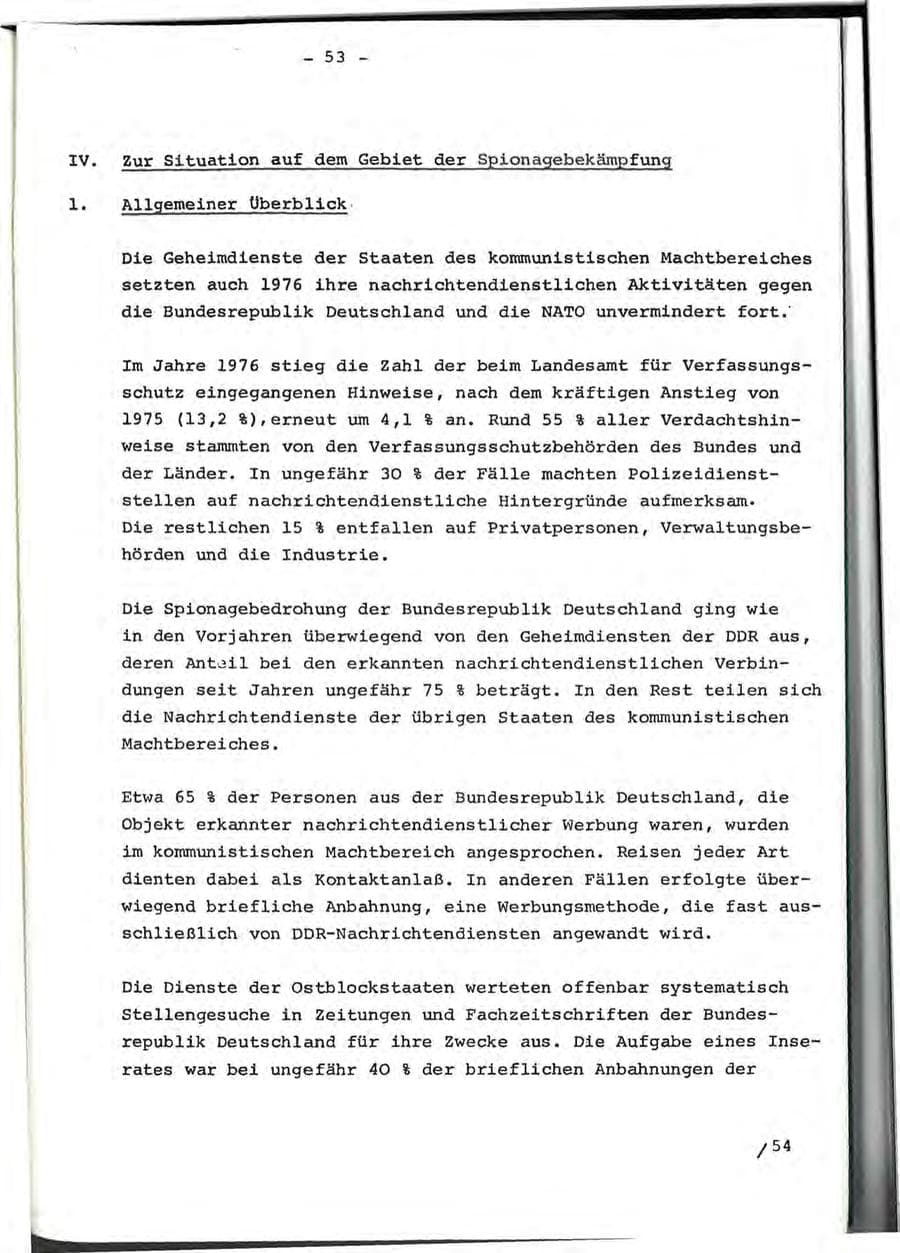 Seite 95 des Verfassungsschutzbericht 1976 Baden-Württemberg