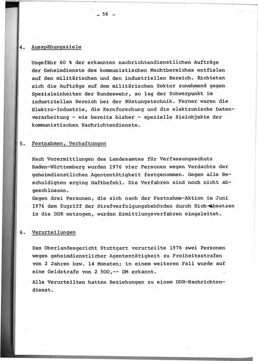 Seite 98 des Verfassungsschutzbericht 1976 Baden-Württemberg