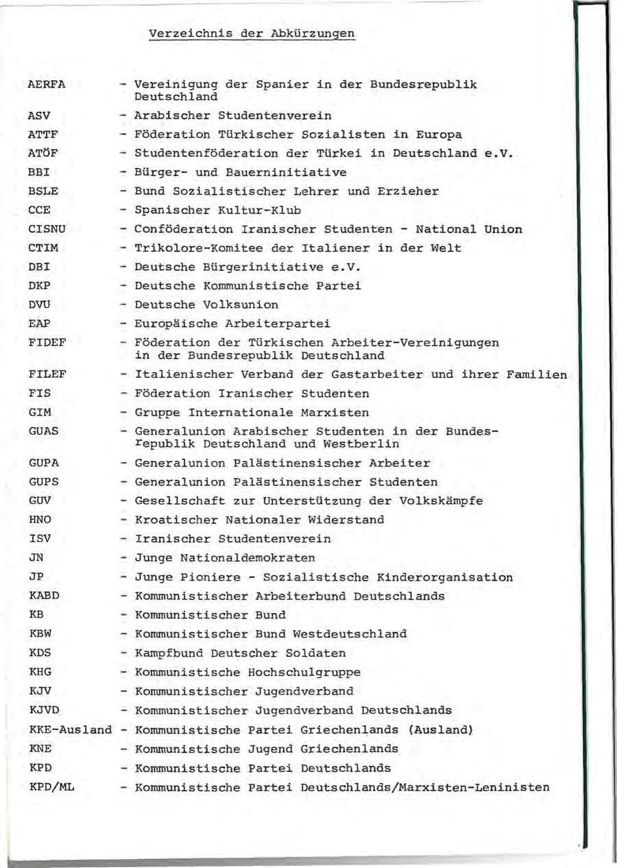 Seite 99 des Verfassungsschutzbericht 1976 Baden-Württemberg