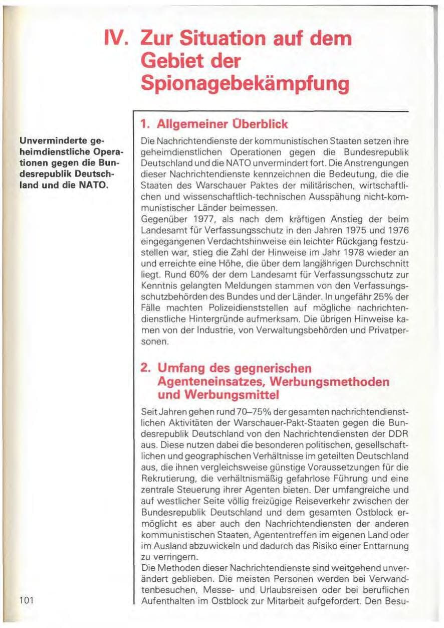 Seite 104 des Verfassungsschutzbericht 1978 Baden-Württemberg