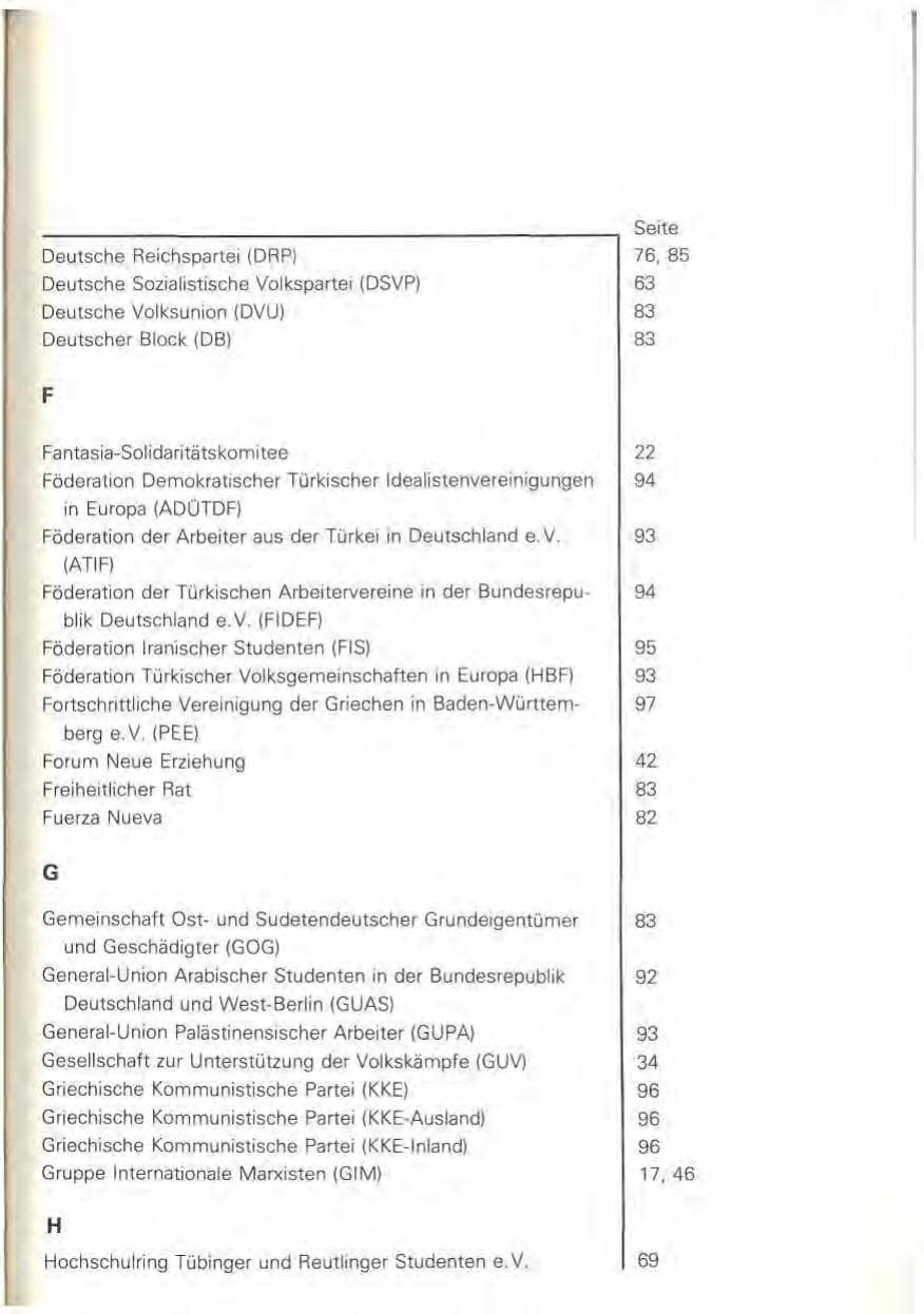 Seite 108 des Verfassungsschutzbericht 1978 Baden-Württemberg