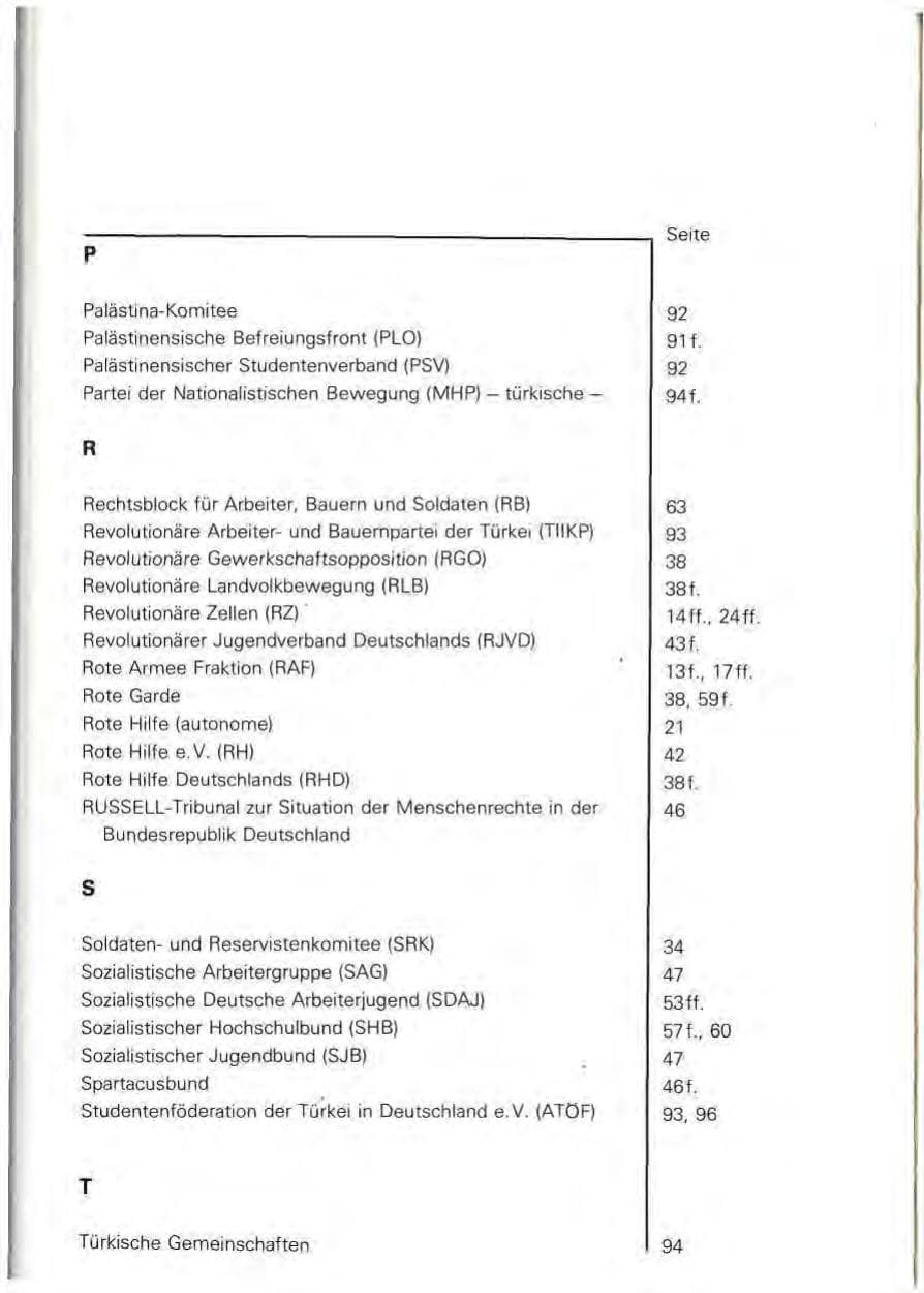 Seite 111 des Verfassungsschutzbericht 1978 Baden-Württemberg