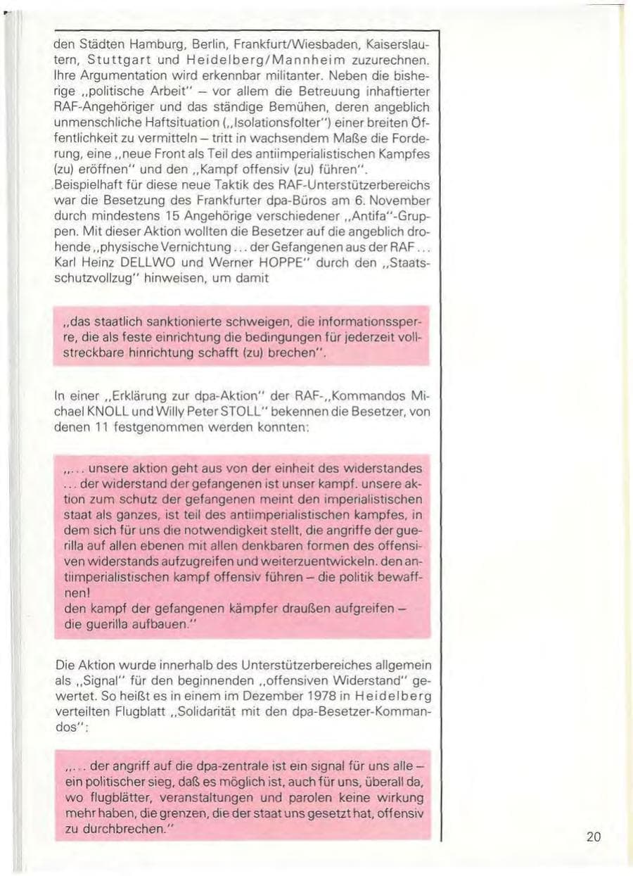 Seite 23 des Verfassungsschutzbericht 1978 Baden-Württemberg