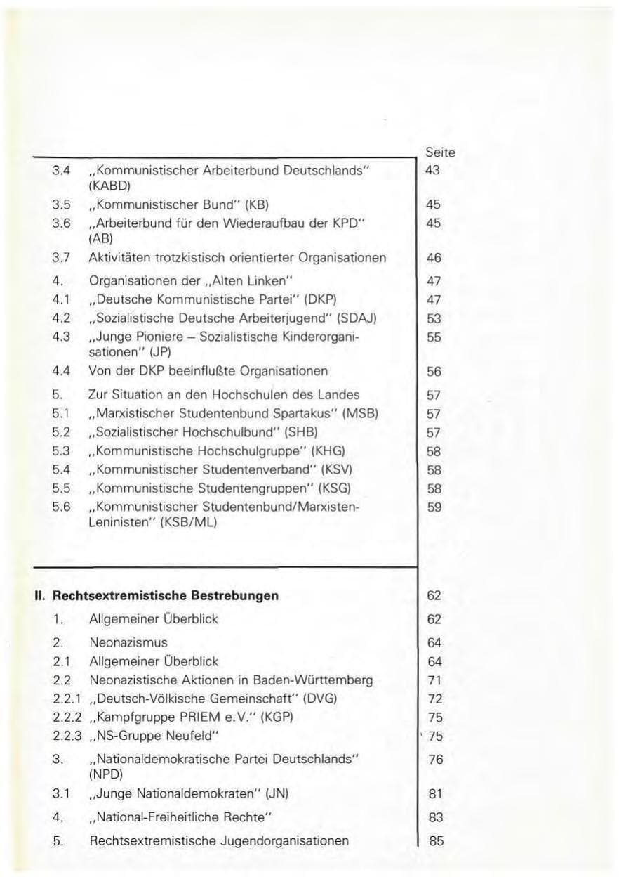 Seite 4 des Verfassungsschutzbericht 1978 Baden-Württemberg