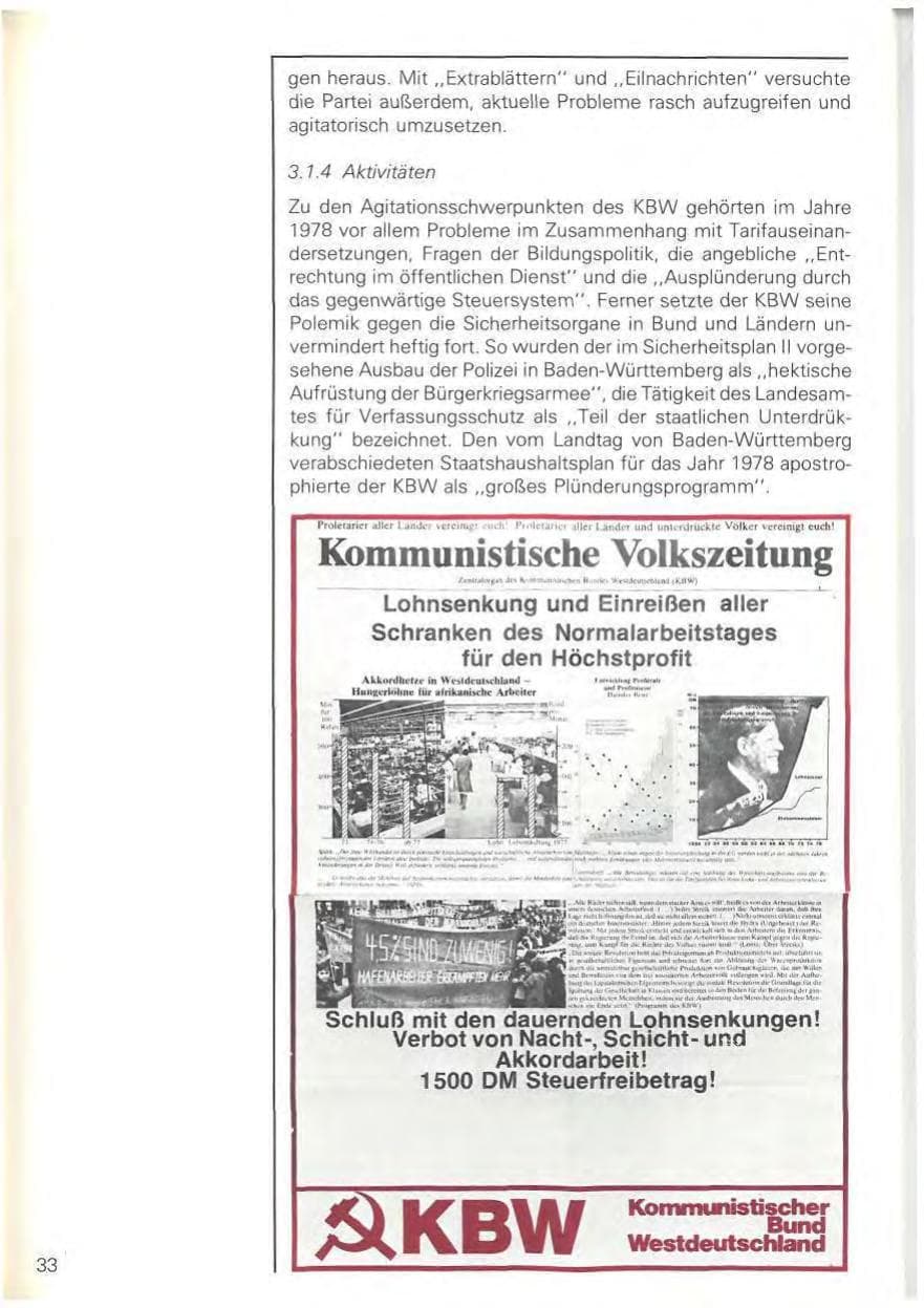 Seite 36 des Verfassungsschutzbericht 1978 Baden-Württemberg