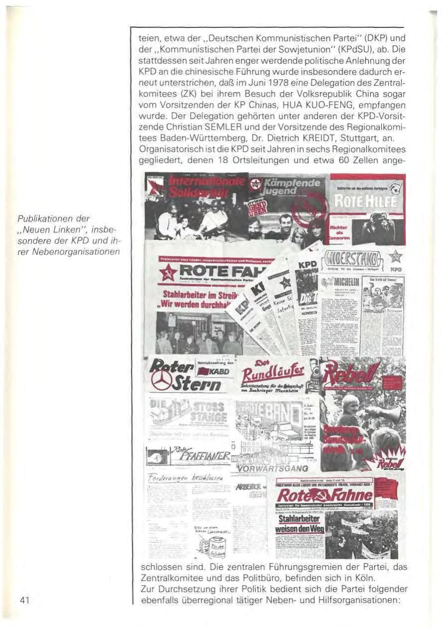 Seite 44 des Verfassungsschutzbericht 1978 Baden-Württemberg